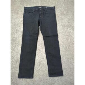 XXX Rude Jeans Mens 38x30 Black Skinny Straight Cotton Stretch Casual